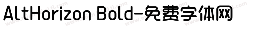 AltHorizon Bold字体转换